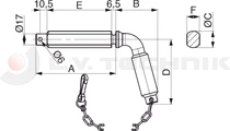 Tipper ball 60mm horizontal pin TIPO I