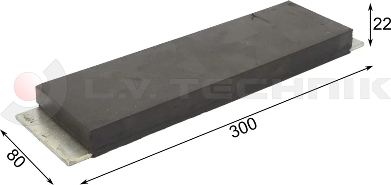 Rubber buffer for tipper 300x80x22