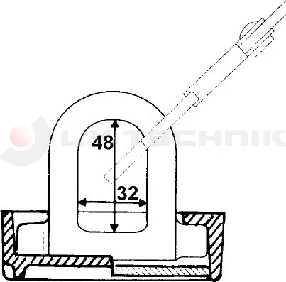 Lashing ring weldable
