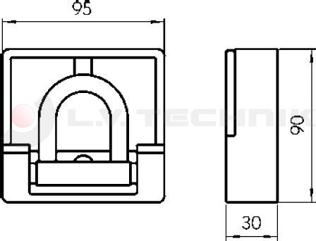 Lashing ring weldable