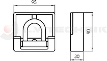 Lashing ring weldable