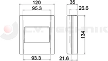 Weldable pocket for pillar 35mm