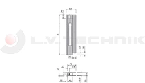 Planae lock 600mm with ledge right right