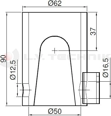 Tipping ball set 50mm horizontal 2t