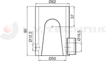 Tipping ball set 50mm horizontal 2t