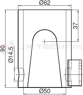 Tipping ball set 50mm horizontal 2t