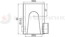 Tipping ball set 50mm horizontal 2t