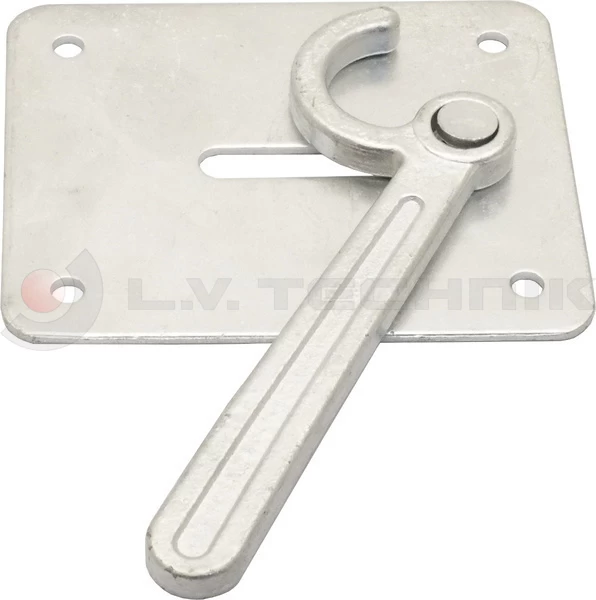 Handle with plate and 100x120mm base sheet right
