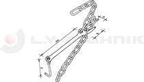 Galvanized hook with chain