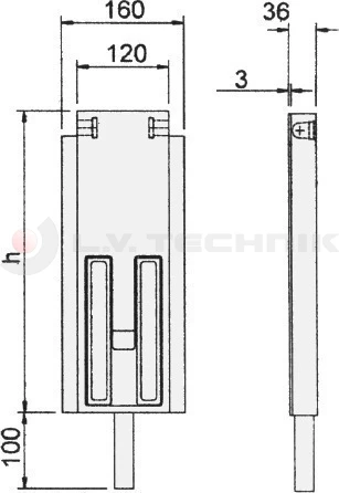 Extension for tipper pillar 600 25mm middle