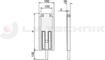 Extension for tipper pillar 600 25mm middle