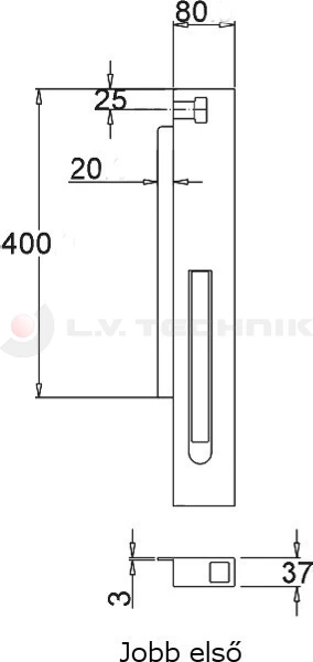 Tipper pillar 400 wedge front right