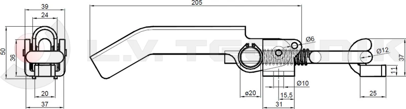Lock with hook