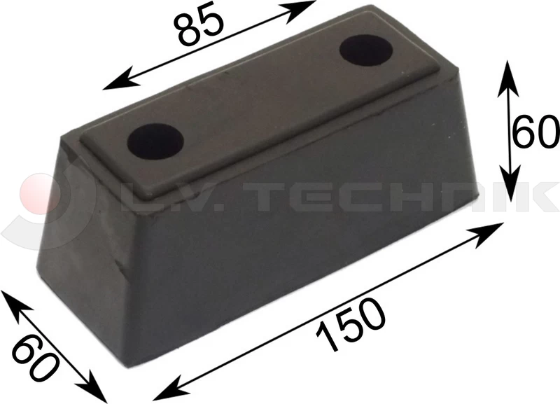 Rubber buffer 150x60x60