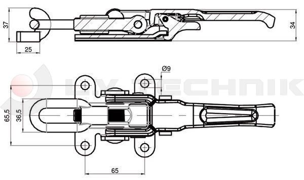 Zár 6043 horganyzott IT