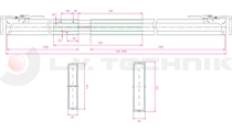 Parting wall lock aluminium 2400-2700