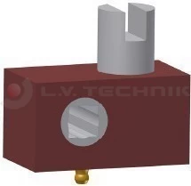 Curtain tensioner 25mm cutted left