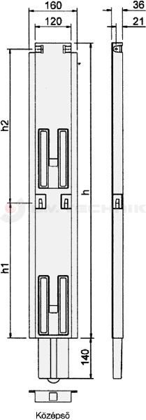 Tipper pillar 900 25mm middle