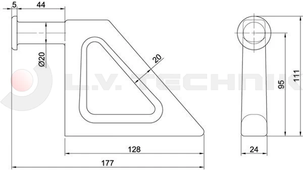 Tipper clamp pin 20mm