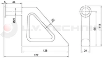 Tipper clamp pin 20mm