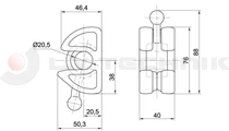 Tipper clamp 20mm