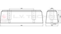 Rubber buffer 350x100x105