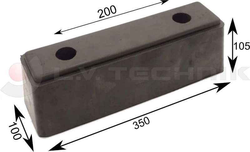 Ütközőgumi 350x100x105