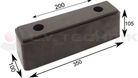 Ütköző gumi 350 X 100 X 105