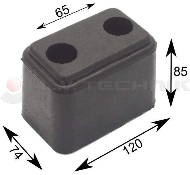 Rubber buffer 120x74x85
