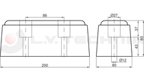 Rubber buffer 200x80x80