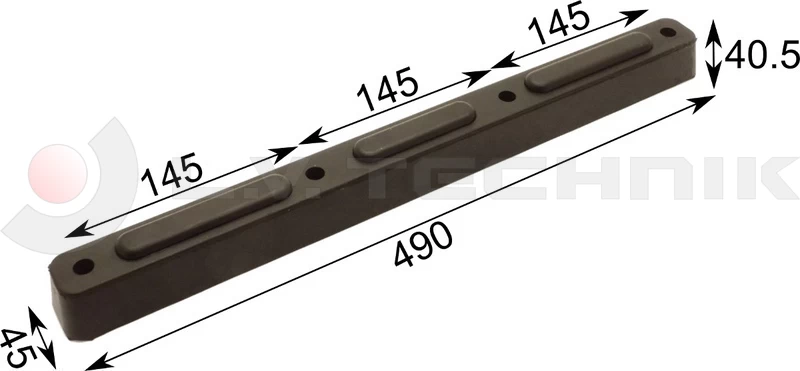 Rubber buffer 490x45x40
