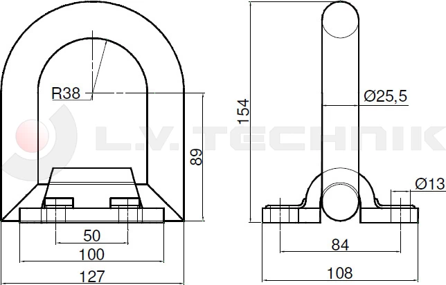 Lashing ring 12t screwable