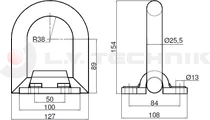 Lashing ring 12t screwable