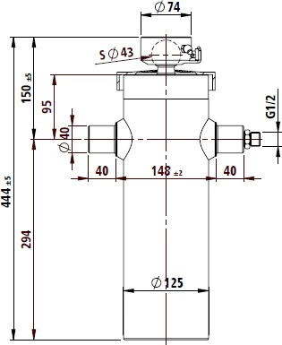 Munkahenger 444 / 1432 / 5tag / 6-12t