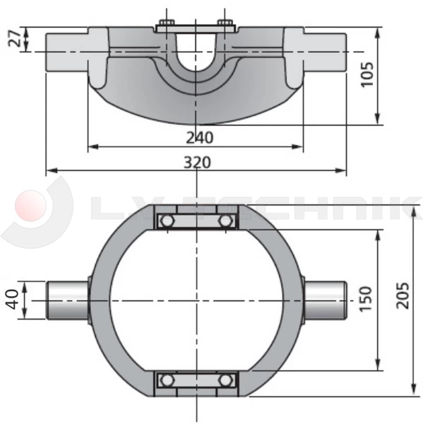 Cylinder cradle LO6 40