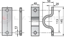 Bracket kit for cylinder SB 40