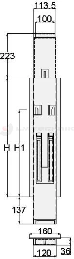 Pillar 500 25mm KTL TOP middle