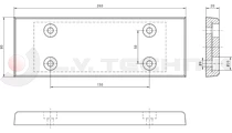 Rubber buffer for tipper 260x90x20