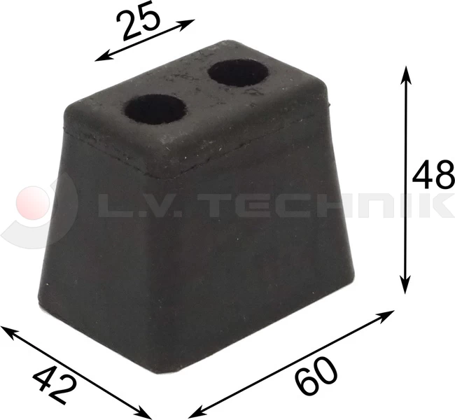 Rubber buffer 60x42x48