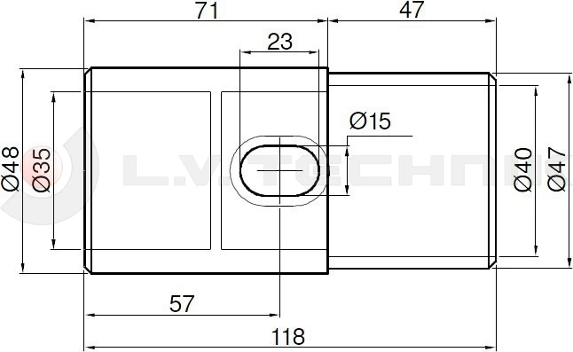 Plastic end for tube 50x1,5mm