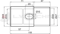 Plastic end for tube 50x1,5mm