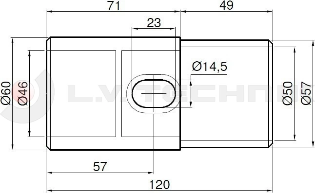 Plastic end for tube 60x1,5mm