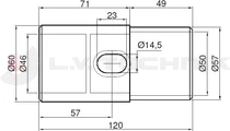 Plastic end for tube 60x1,5mm