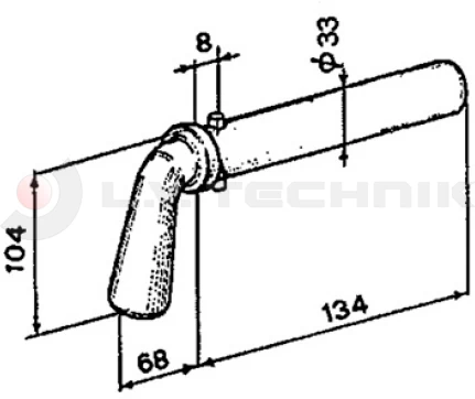 Fork locking pin 20t 180°