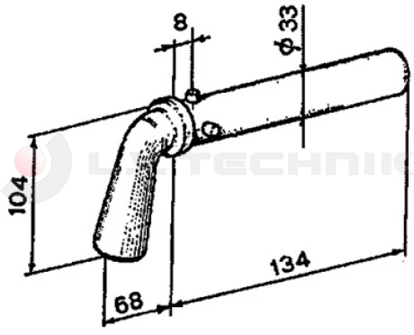 Fork locking pin 20t 90°