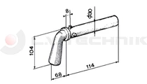 Fork locking pin 45t 90°