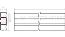 Lateral protection bar black 3,50m