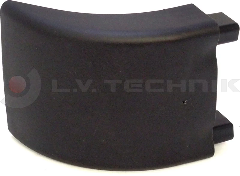 Lateral plastic cover profile black 100mm