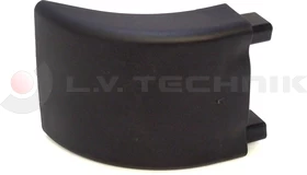 Lateral plastic cover profile black 100mm