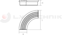 Lateral cover profile plastic cap